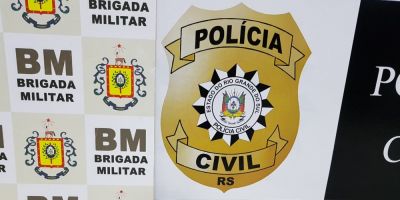 Operação conjunta da BM e PC efetua prisões e apreensão de arma e munições em São Lourenço do Sul