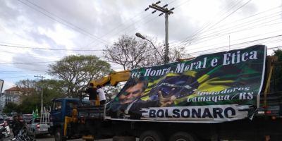 Mobilização em apoio a Bolsonaro toma conta das principais ruas de Camaquã