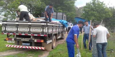 FOTOS: agricultores do Bonito recebem kit horta, em Camaquã
