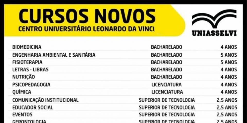 Abertas inscrições para diversos cursos no Polo Servi Uniasselvi de Camaquã