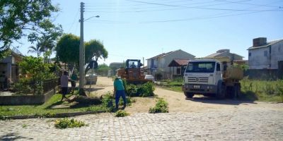 Secretaria do Meio Ambiente de Camaquã realiza abate de árvores para pavimentação da Rua Dona Cassina