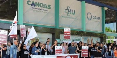 Trabalhadores da saúde de Canoas fazem protestos nos hospitais