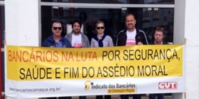 Sindicato de Camaquã fecha agência do HSBC sem condições de trabalho