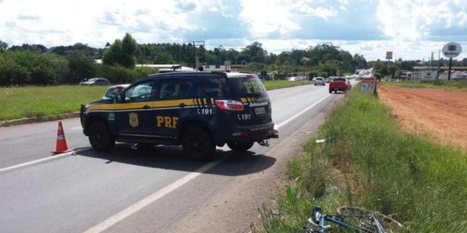Ciclista morre em acidente na BR-386, em Nova Santa Rita