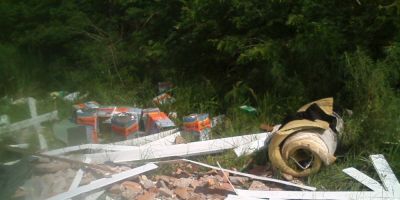 Flagrado mais um caso de descarte irregular de lixo na Ayrton Senna, em Camaquã