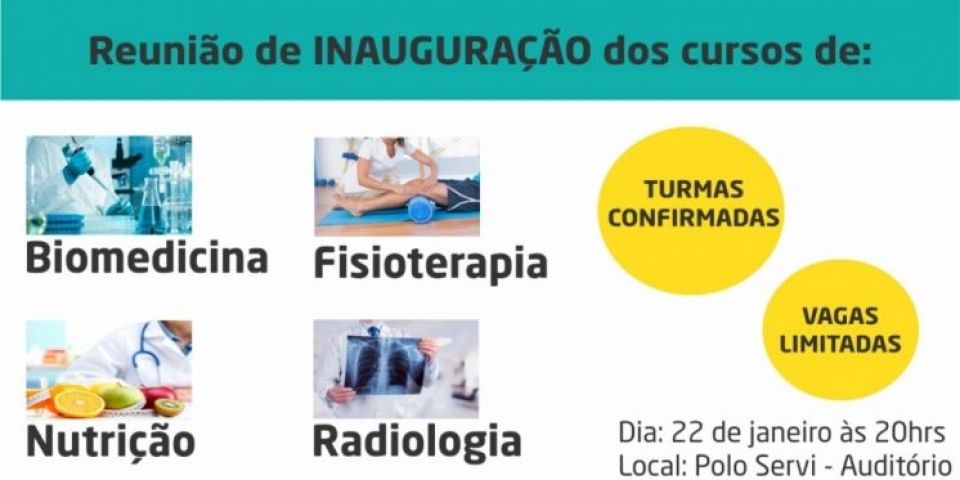 Reunião de inauguração de cursos ocorre dia 22 no Polo Servi - Uniasselvi Camaquã
