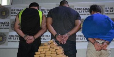 BM prende três traficantes e recolhe mais de 100 kg de drogas em São Leopoldo