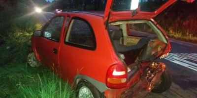 Colisão deixa quatro pessoas feridas na BR-386, em Tio Hugo