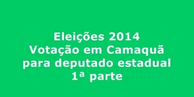 Saiba como foi a votação em Camaquã para os candidatos a deputado estadual (1ª parte)