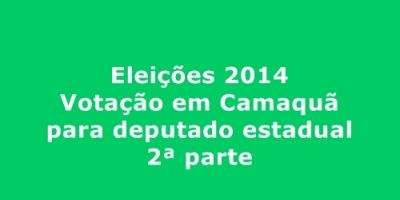 Saiba como foi a votação em Camaquã para os candidatos a deputado estadual (2ª parte)