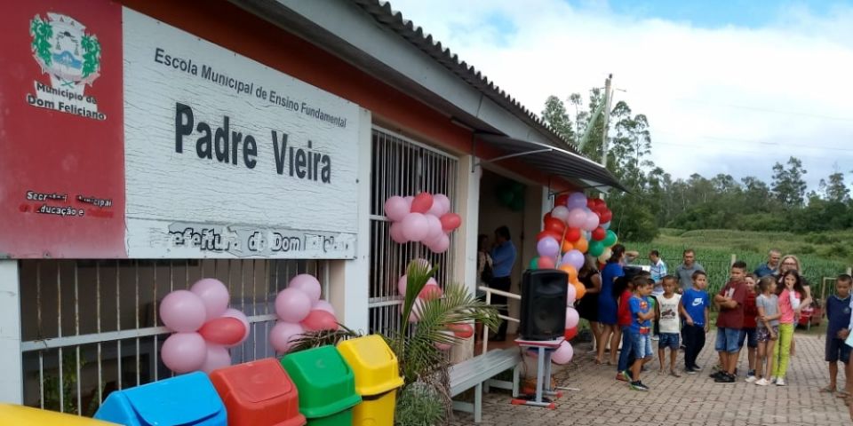 VÍDEO E FOTOS: primeira escola pública de turno integral é inaugurada em Dom Feliciano