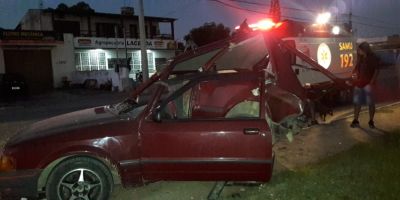 Acidente envolvendo dois carros deixa ferido em Tapes