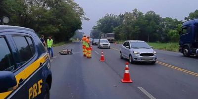 Motociclista morre em acidente na BR-386, em Triunfo