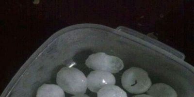 Queda de granizo em Camaquã causa prejuízos no interior do município