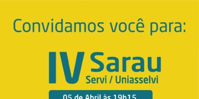 Nesta sexta-feira ocorre o IV Sarau do Servi Polo Uniasselvi de Camaquã 