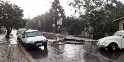 Temporal com granizo atinge cidades da metade Norte do Rio Grande do Sul