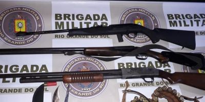 Três homens são presos por porte ilegal de arma de fogo em São Lourenço do Sul