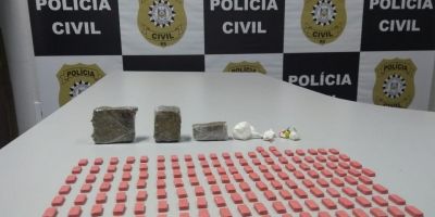  Homem é preso em Pelotas com 175 comprimidos de ecstasy, além de maconha e cocaína