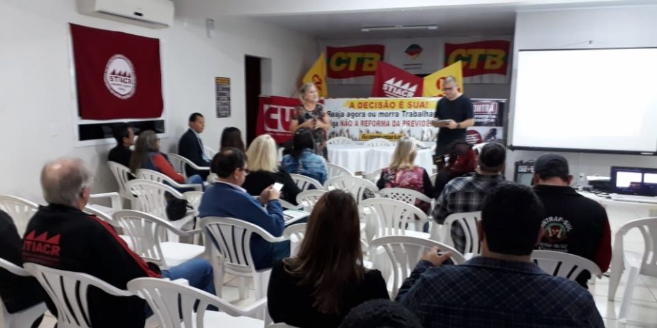 BLOG TV: sindicatos camaquenses realizam audiência pública e lançamento de Comitê contra reforma da Previdência