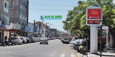 Dias de calor em Camaquã e região. Nesta terça pela manhã o termômetro digital marcava 35ºC