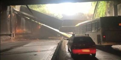 Teto de túnel desaba na zona sul do Rio de Janeiro