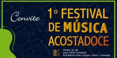 1º Festival de Música ACOSTADOCE acontece dia 8 em Camaquã