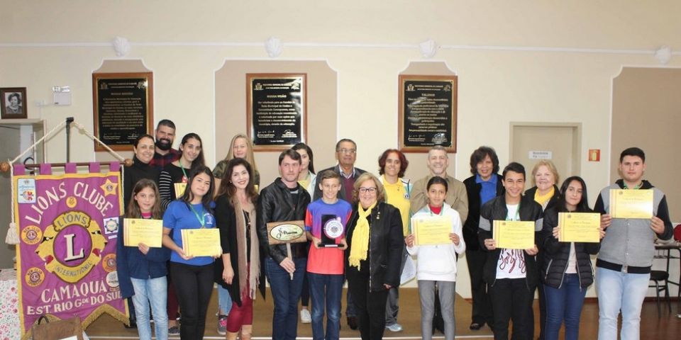 Conhecidos os vencedores do concurso de redação do Lions Clube Camaquã