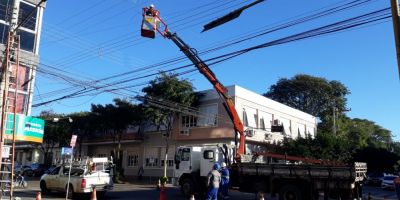 Rompimento de cabos no centro da cidade causa falta de luz em Camaquã