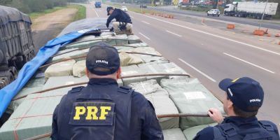 PRF apreende carreta com brinquedos sem desembaraço aduaneiro em Eldorado do Sul