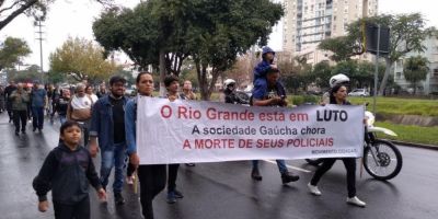 Policiais realizam protesto após morte de três colegas em duas semanas