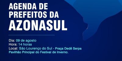 Prefeitos da região reúnem-se hoje no Festival de Inverno em São Lourenço do Sul