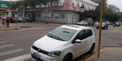 Motociclista fica ferido em acidente no centro de Camaquã