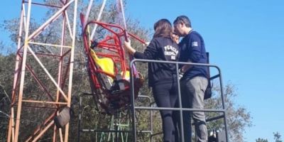 Brinquedo de parque em Nova Roma do Sul que deixou jovens feridas tem indício de falha mecânica, diz IGP