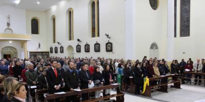 Missa da Semana da Pátria lota Igreja Matriz, em Camaquã