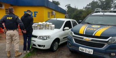 PRF prende traficante com 47 Kg de cocaína na BR-116 em Pelotas