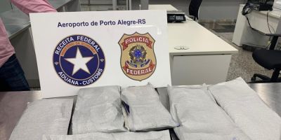 Passageiro argentino é preso com mais de 8 Kg de drogas no Aeroporto Salgado Filho, em Porto Alegre