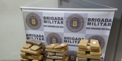 Brigada Militar prende dupla com mais de 40 Kg de maconha em Camaquã