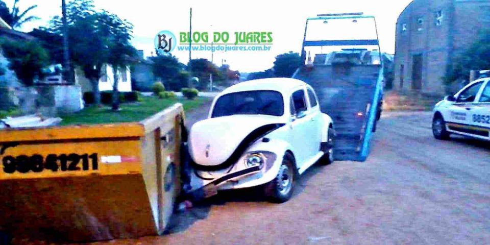 Camaquã - após se chocar contra um container de lixo, motorista alcoolizado é preso pela BM