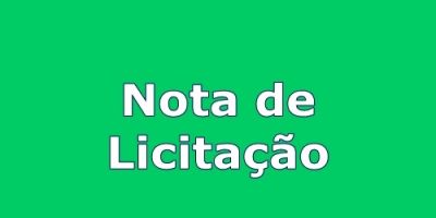 Nota de Licitação para contratação de empresa especializada em perfuração de poço tubular profundo