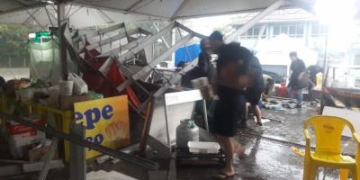 Temporal provoca danos na região Centro do Rio Grande do Sul