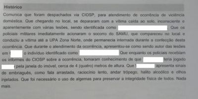 Homem é preso por tentativa de feminicídio após jogar mulher pela janela em Caxias do Sul, diz polícia