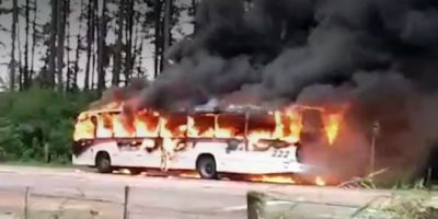 Investigação de incêndio de ônibus em Guaíba termina com 25 presos