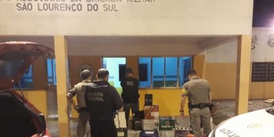 Mais de 150 litros de bebidas contrabandeadas são apreendidas em São Lourenço do Sul