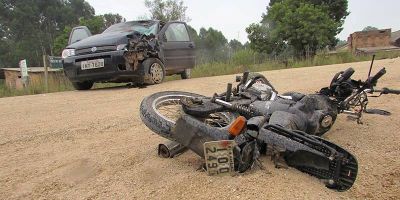 Acidente entre moto e carro na ERS-715 resulta na morte de motociclista em Cerro Grande do Sul