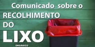 Comunicado sobre o recolhimento de lixo orgânico