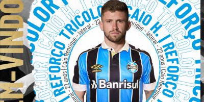 Grêmio confirma a contratação do lateral-esquerdo Caio Henrique