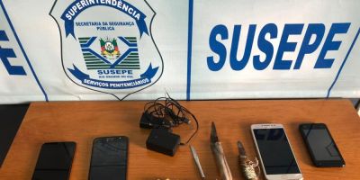 Agentes apreendem celulares e facas artesanais durante inspeção em Penitenciária de Rio Grande 