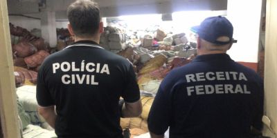 Operação policial encontra depósito de produtos falsificados no Centro de Porto Alegre