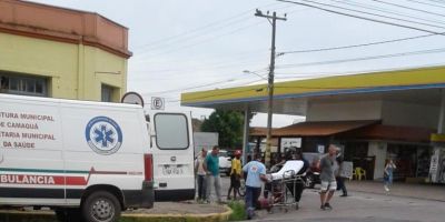 Homem cai de bicicleta e fica ferido no centro de Camaquã