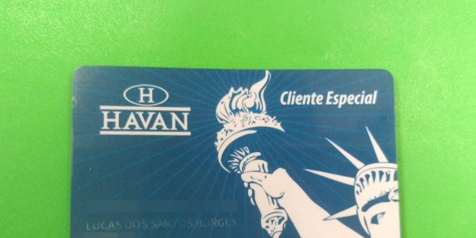 Encontrado cartão da loja Havan em Camaquã